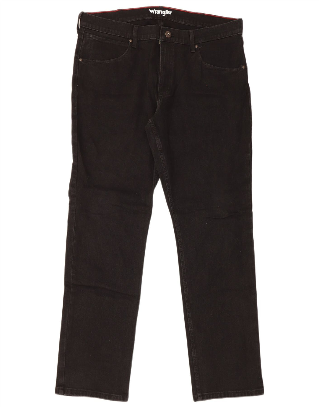 Wrangler Regular Straight Jeans til kvinder W36 L32 Sort Bomuld