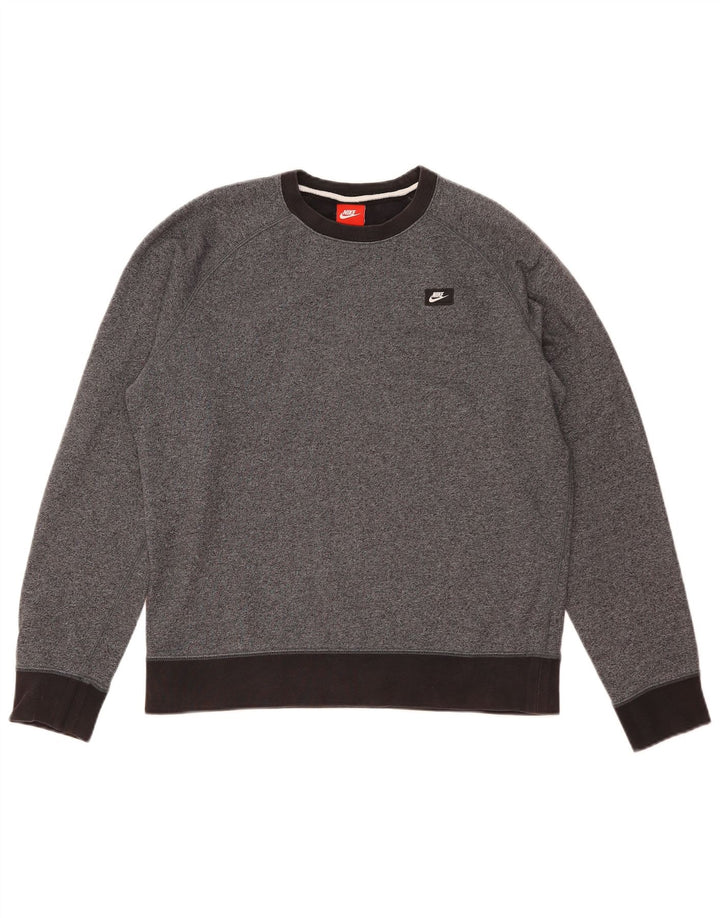 Nike Herre sweatshirt Jumper Medium Grey Bomuld