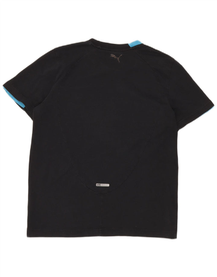 PUMA Grafisk T-shirt til mænd, medium sort bomuld