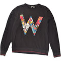 WRANGLER Mens Graphic Sweatshirt Jumper Small Black Cotton | Vintage Wrangler | Thrift | Second-Hand Wrangler | Used Clothing | Messina Hembry 