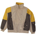 Vintage oversize skijakke til kvinder EU 40 Medium Grey Colourblock Polyamid