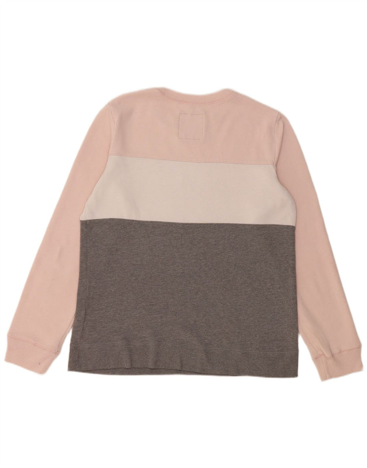 HOLLISTER Graphic Sweatshirt Jumper UK 16 Large Grey Colourblock