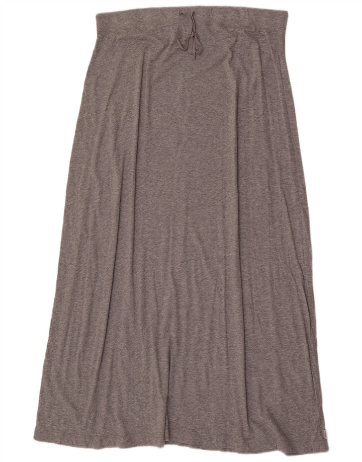 Eddie Bauer Dame Maxi Nederdel Stor W36 Grå Flecked Bomuld