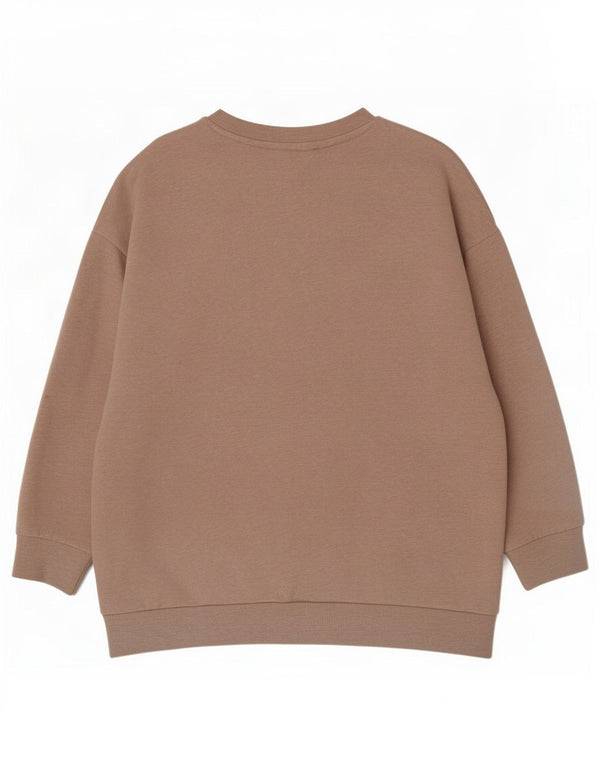Tommy Hilfiger Dame Sweatshirt Jumper UK 18 XL Beige Bomuld