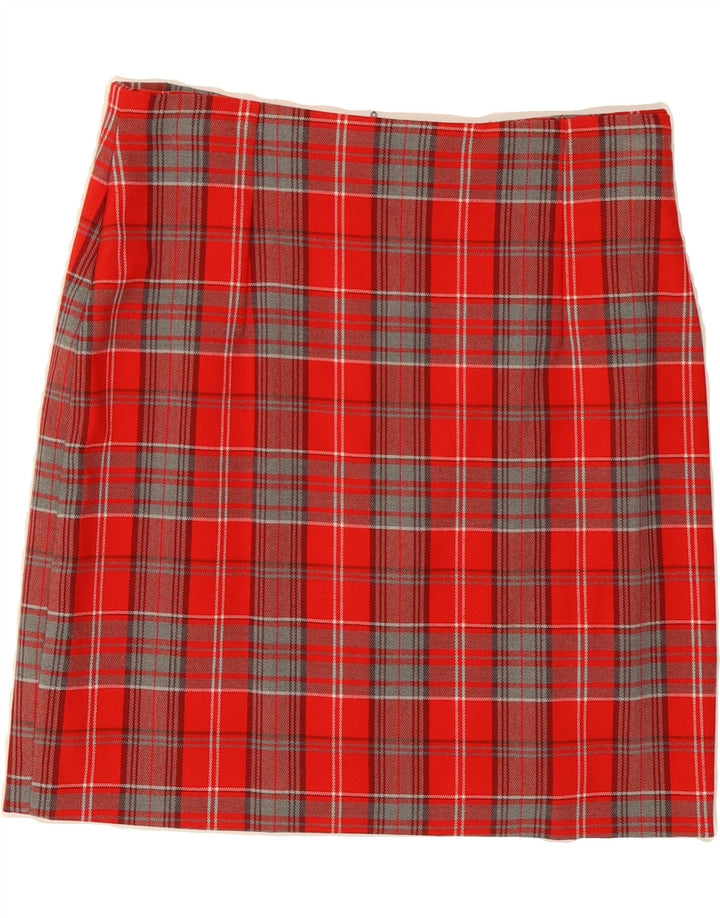 VINTAGE Womens Mini Skirt W32 Large Red Check Vintage Vintage and Second-Hand Vintage from Messina Hembry 