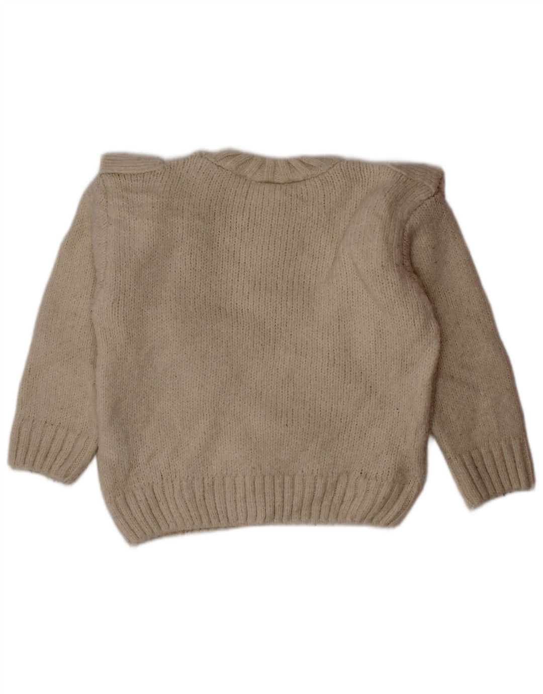 ZARA Baby Girls Crew Neck Jumper Sweater 18-24 Months Off White