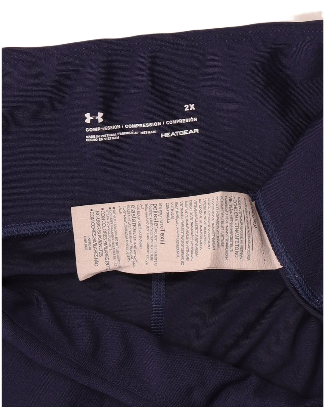 Under Armour Dame Compression Capri Leggings UK 20 2XL Navy Blue Sports