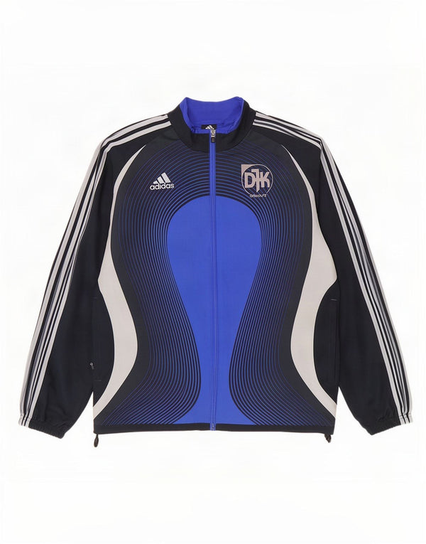 Adidas Mens Tracksuit Top Jacket UK 42/44 Large Navy Blue Colourblock