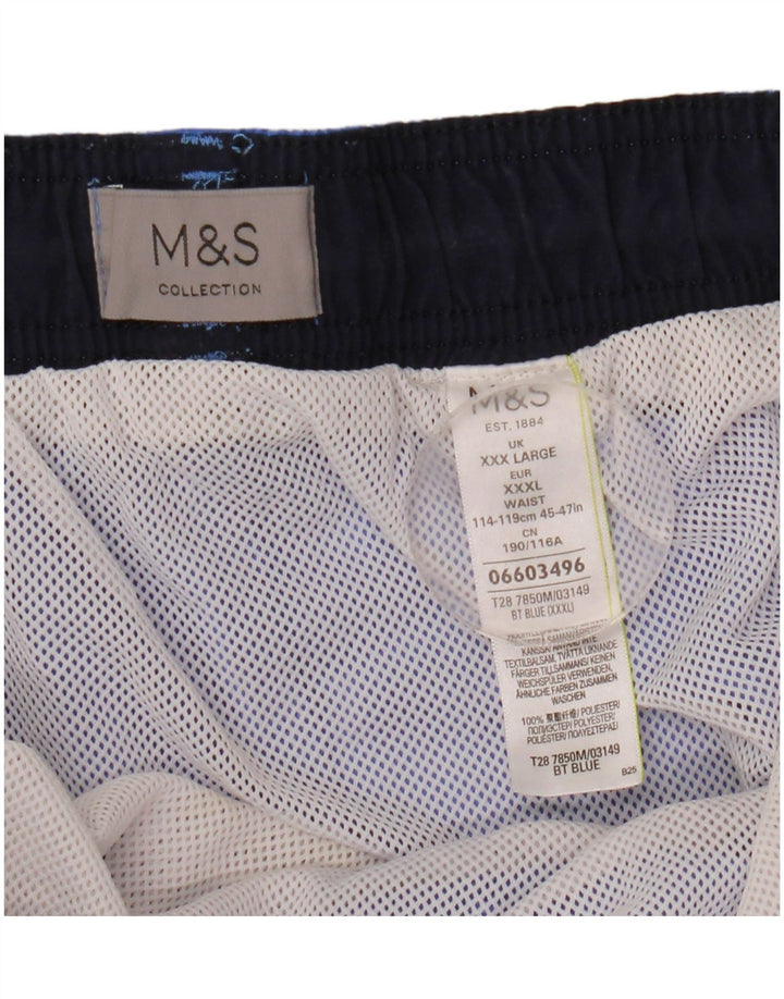 Marks & Spencer Badeshorts til mænd 3XL blå polyester