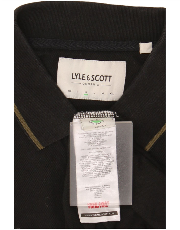 Lyle & Scott herre poloskjorte medium sort bomuld