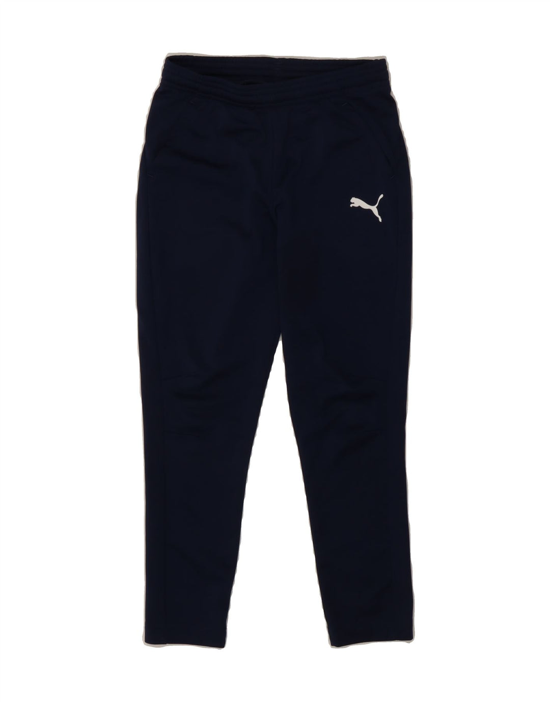 PUMA Boys Tracksuit Trousers 7-8 Years Small  Navy Blue Polyester Vintage Puma and Second-Hand Puma from Messina Hembry 