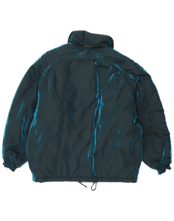 Ellesse Dame Hætte Oversized Polstret Jakke IT 42 Medium Navy Blue