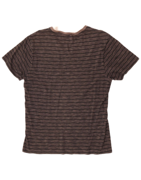 Penguin Herre T-Shirt Top Stor Brun Stribet