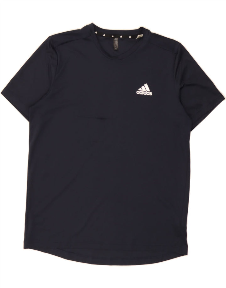 ADIDAS Mens T-Shirt Top Large Navy Blue Vintage Adidas and Second-Hand Adidas from Messina Hembry 