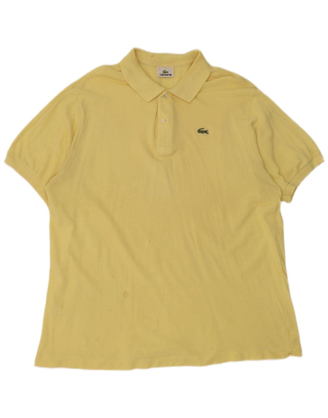 Lacoste Herre Polo Shirt Str. 7 2XL Gul Bomuld