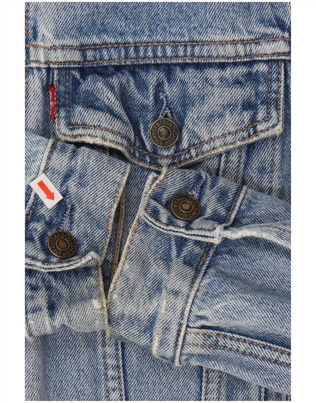 LEVI'S Boys Denim Jacket 11-12 Years Small Blue Cotton