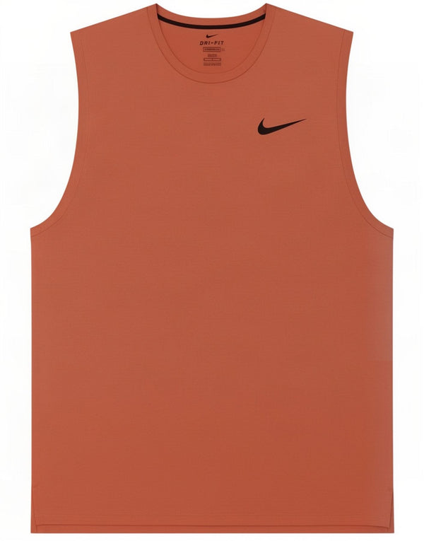 Nike Herre Dri Fit Standard Vest Top Medium Brun Polyester