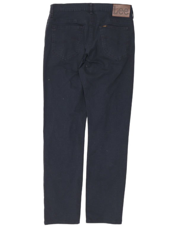 Lee Dame Rider Straight Casual Bukser W30 L30 Marineblå Bomuld