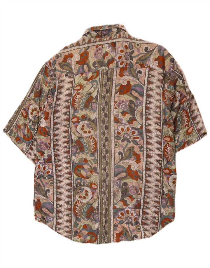 Ferro Kortærmet Herreskjorte Medium Multicolored Floral