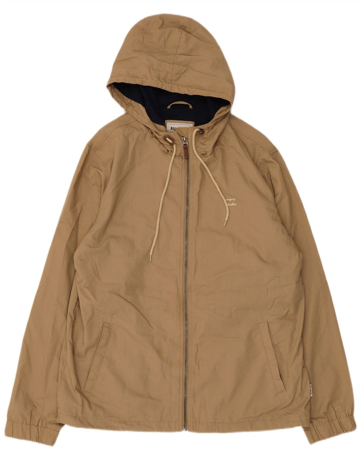 Billabong Herre Hooded Bomber Jacket UK 40 Large Beige Polyester