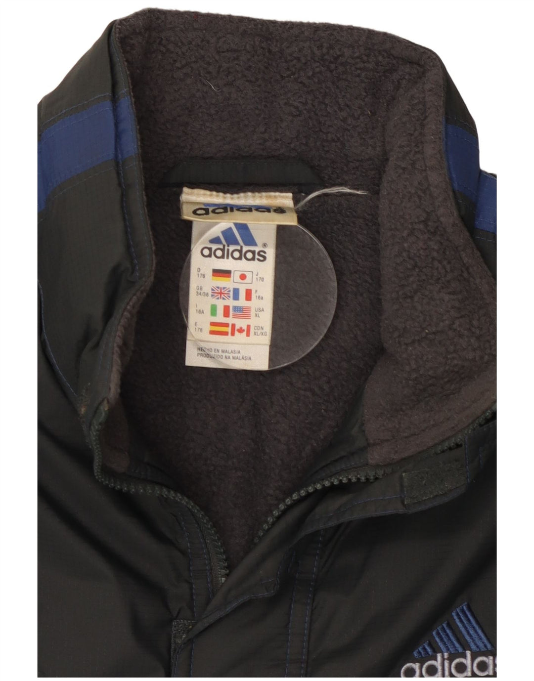 Adidas Boys Windbreaker Jacket 15-16 år Sort Colourblock Polyester