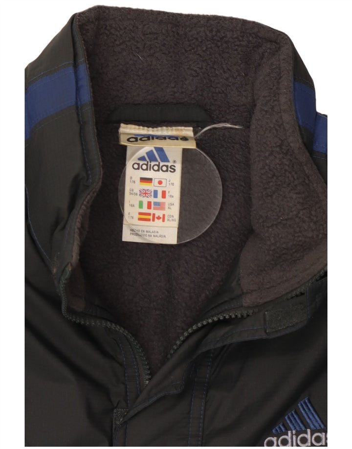 Adidas Boys Windbreaker Jacket 15-16 år Sort Colourblock Polyester