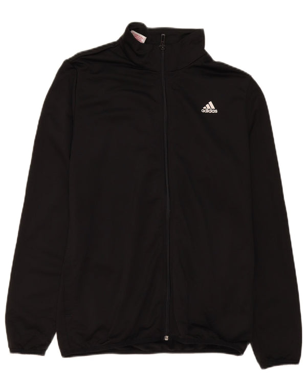 Adidas drenge grafisk træningsdragt topjakke 13-14 år sort polyester