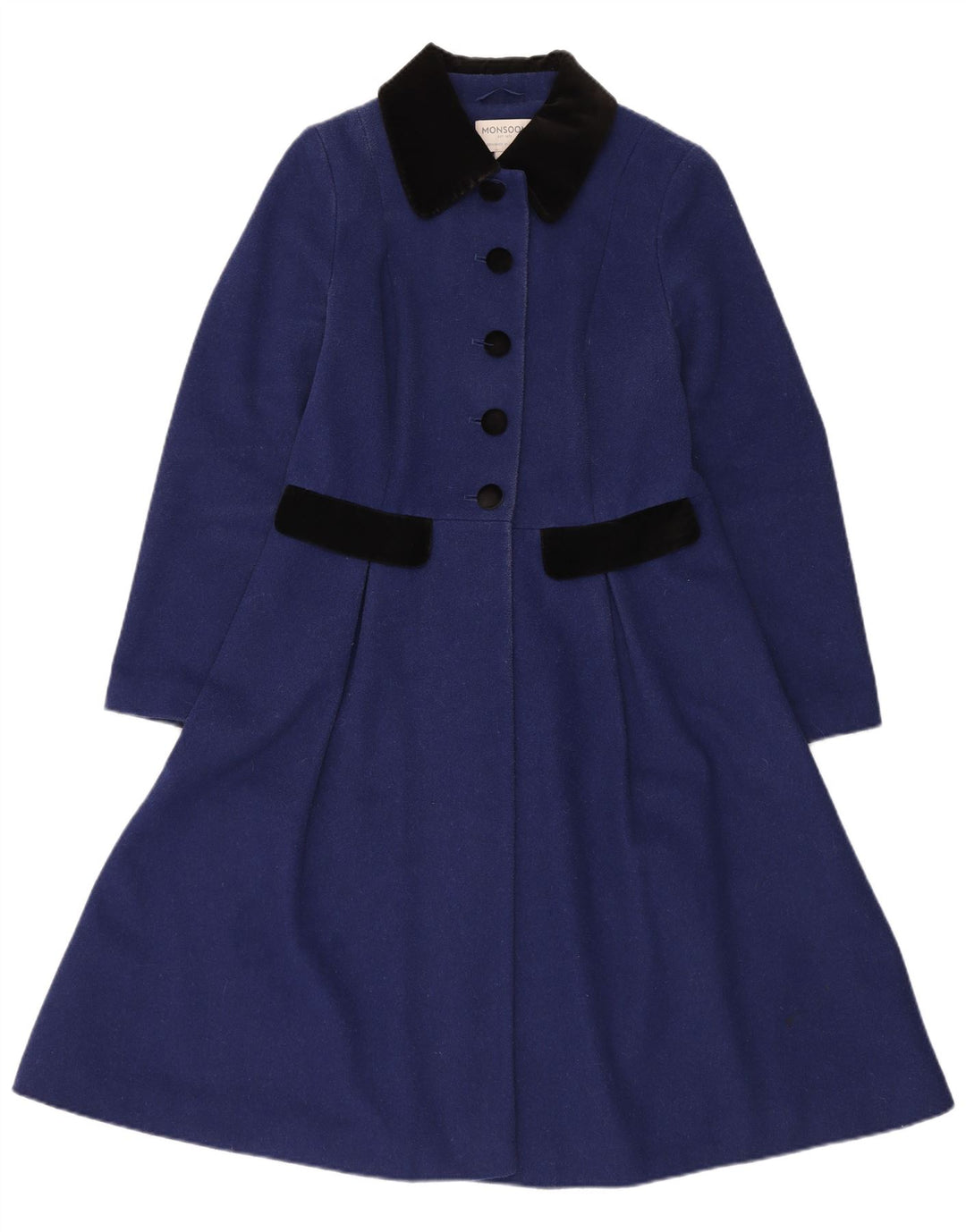 Monsoon Dame Overfrakke UK 10 Small Blue Colourblock