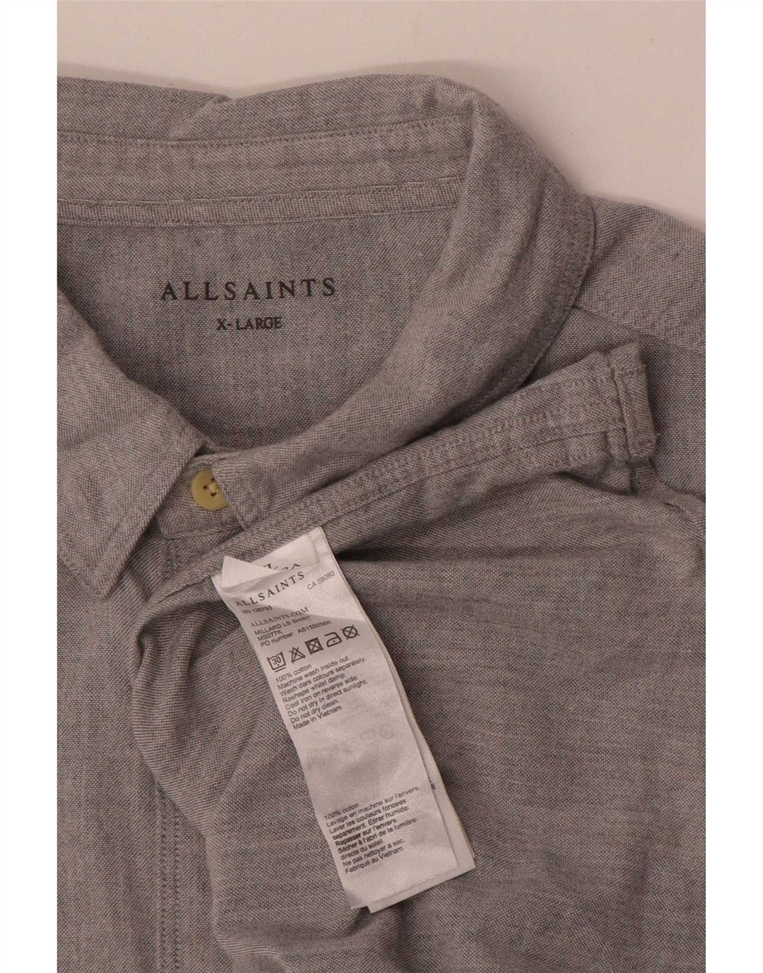 All Saints Herreskjorte XL Grå Bomuld