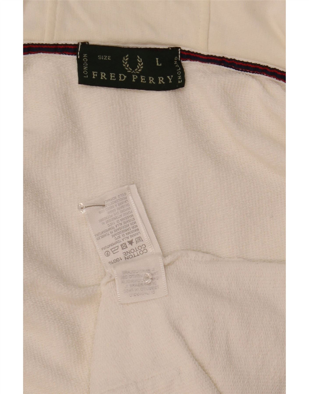 Fred Perry Herre hættetrøje med lynlås Stor hvid bomuld