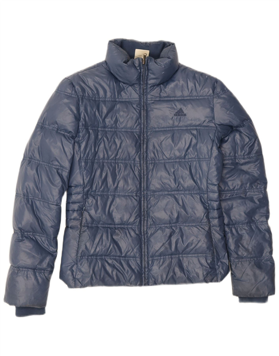 Adidas polstret jakke til kvinder UK 12 Mellem marineblå polyamid