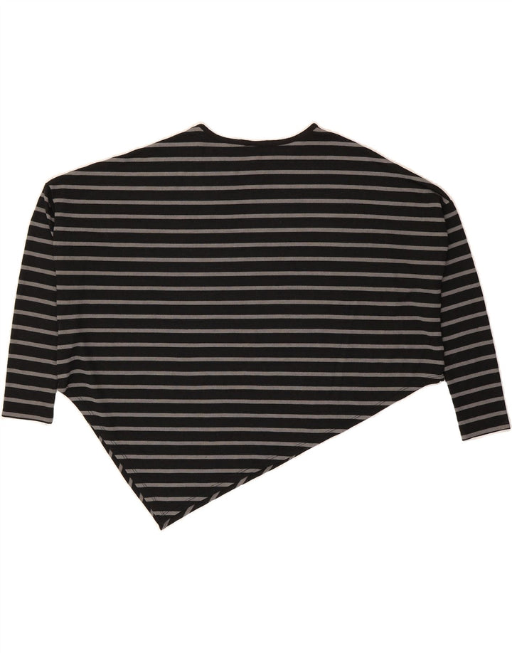 MOSSIMO Womens Oversized Top Long Sleeve UK 10 Small Black Striped Vintage Mossimo and Second-Hand Mossimo from Messina Hembry 
