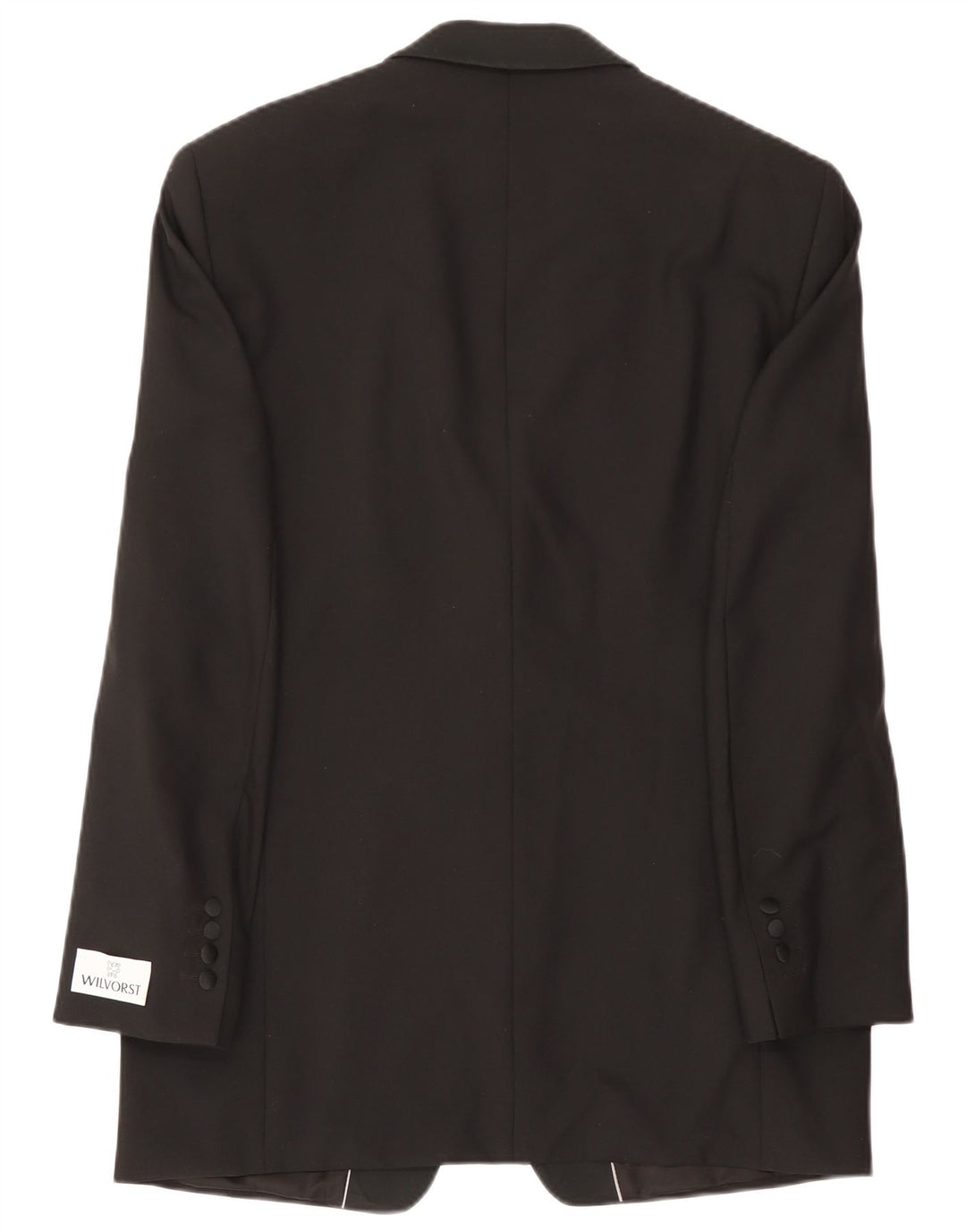 Wilvorst Herre 1 Knap Blazer Jakke EU 50 Stor Sort Uld