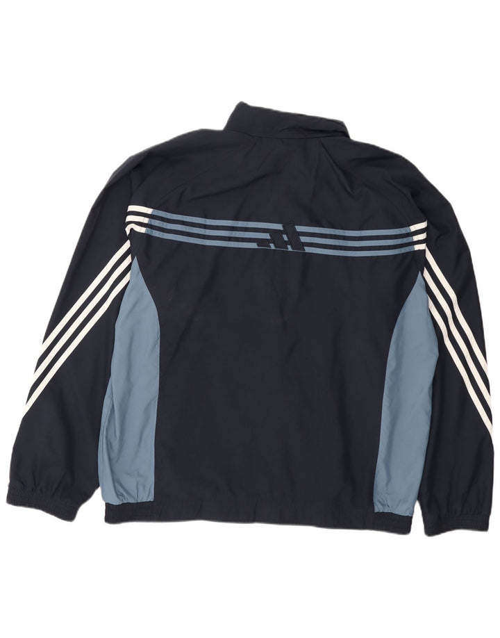 Adidas Træningsdragt til mænd Topjakke UK 44/46 Large Navy Blue Colourblock