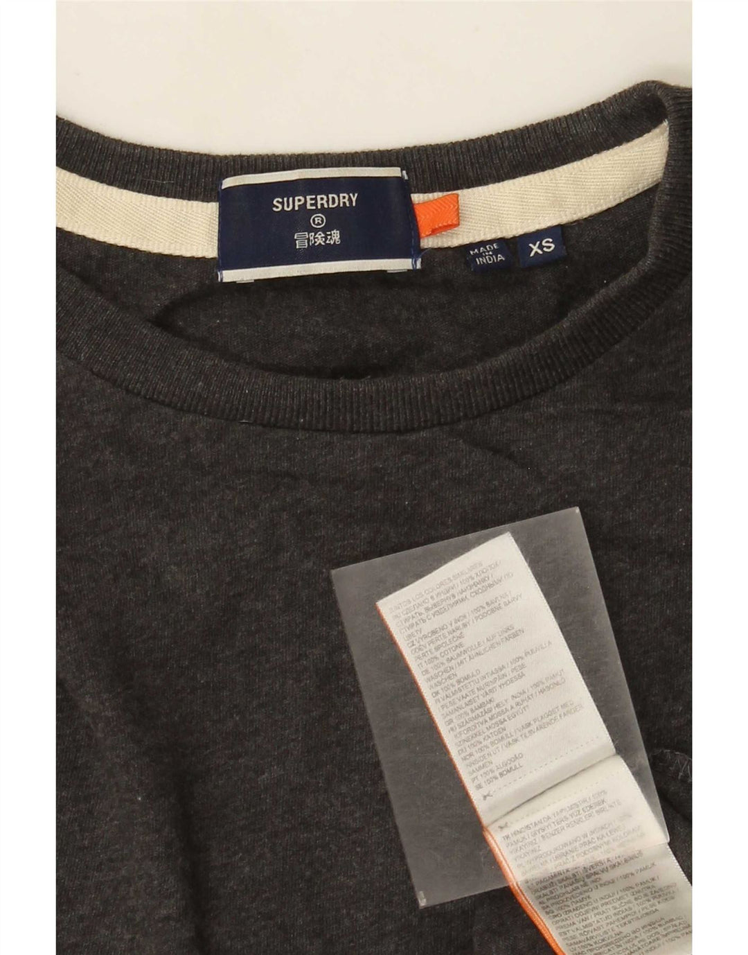 Superdry Herre Top Langærmet XS Grå Bomuld