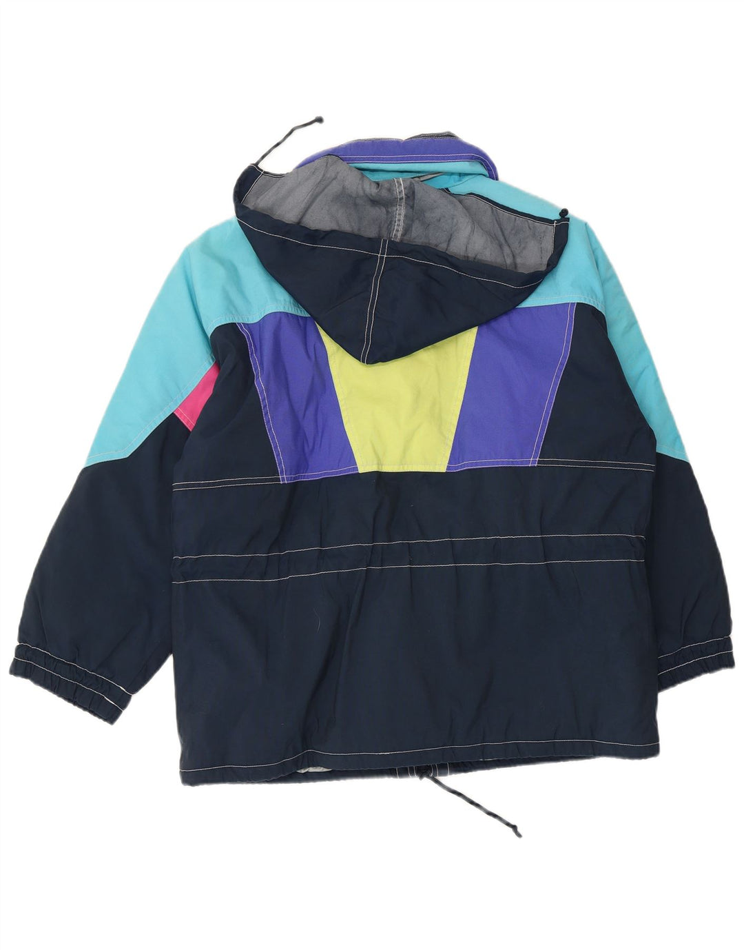 Colmar Skijakke med hætte til mænd UK 38 Medium Navy Blue Colourblock