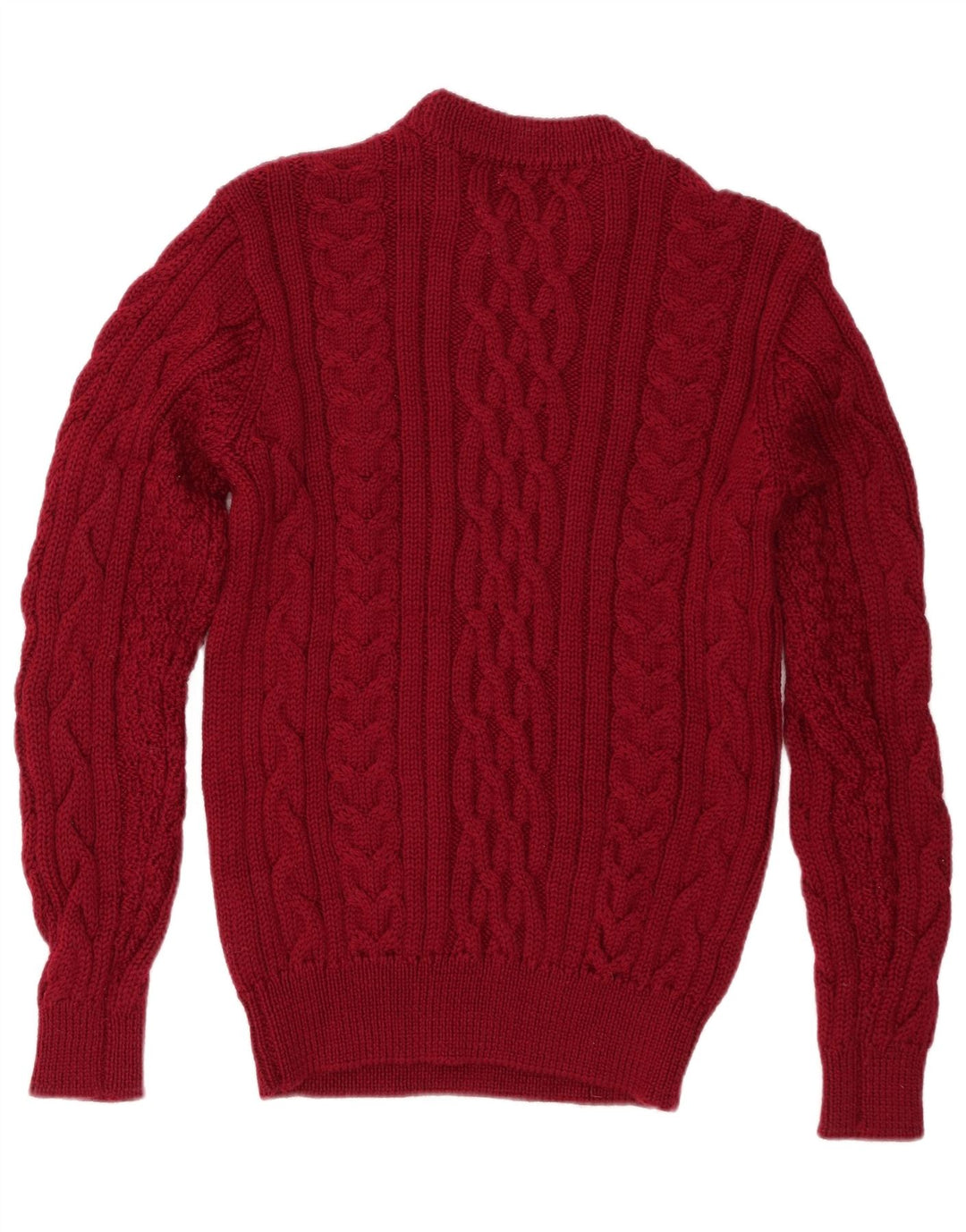 WoolOvers Herre Crew Neck sweater Medium Maroon Wool