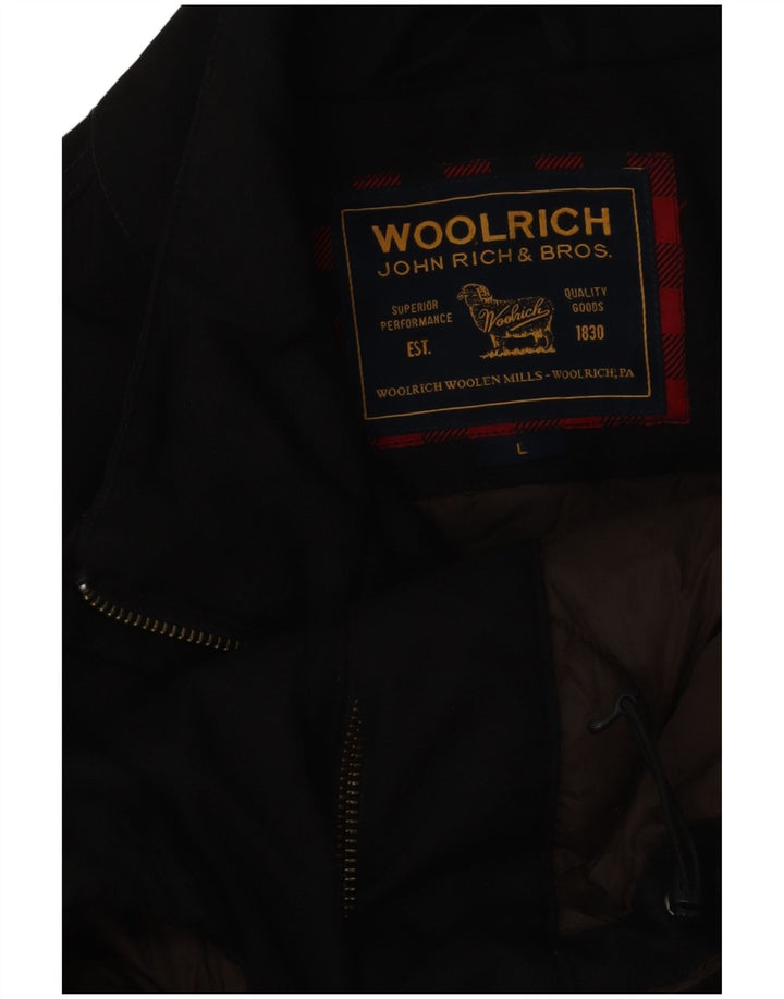 Woolrich Herre Military Jacket UK 40 Large Black