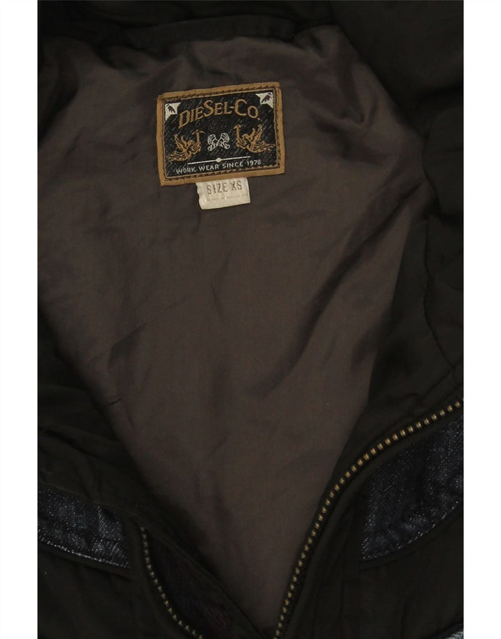 Diesel Dame Hætte Oversized Polstret Jakke UK 6 XS Sort