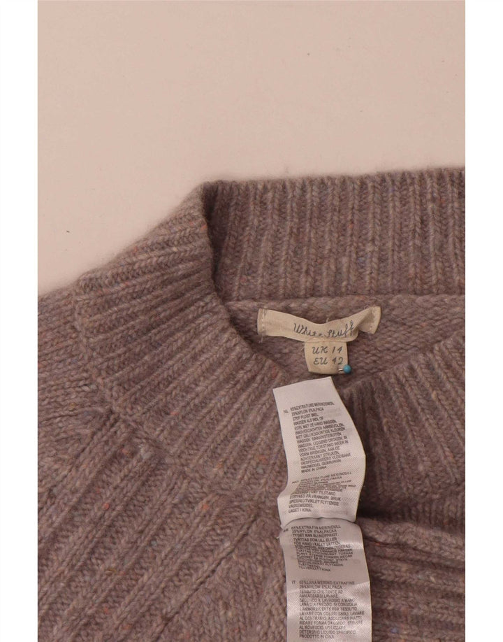 White Stuff Dame Turtle Neck Jumper Sweater UK 14 Large Grey Flecked