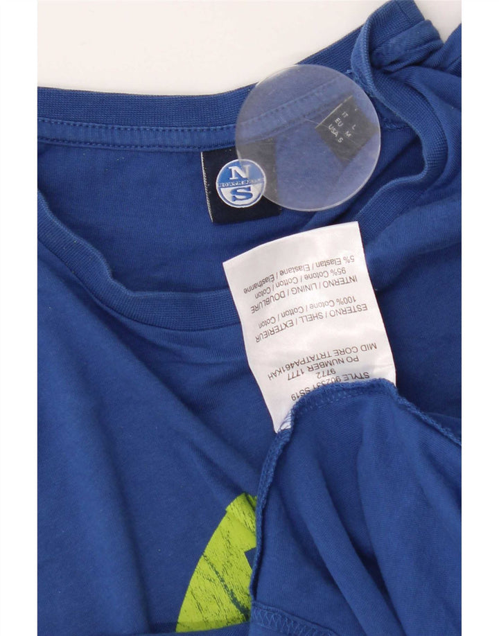 North Sails Herre Grafisk T-Shirt Top Medium Blå Bomuld
