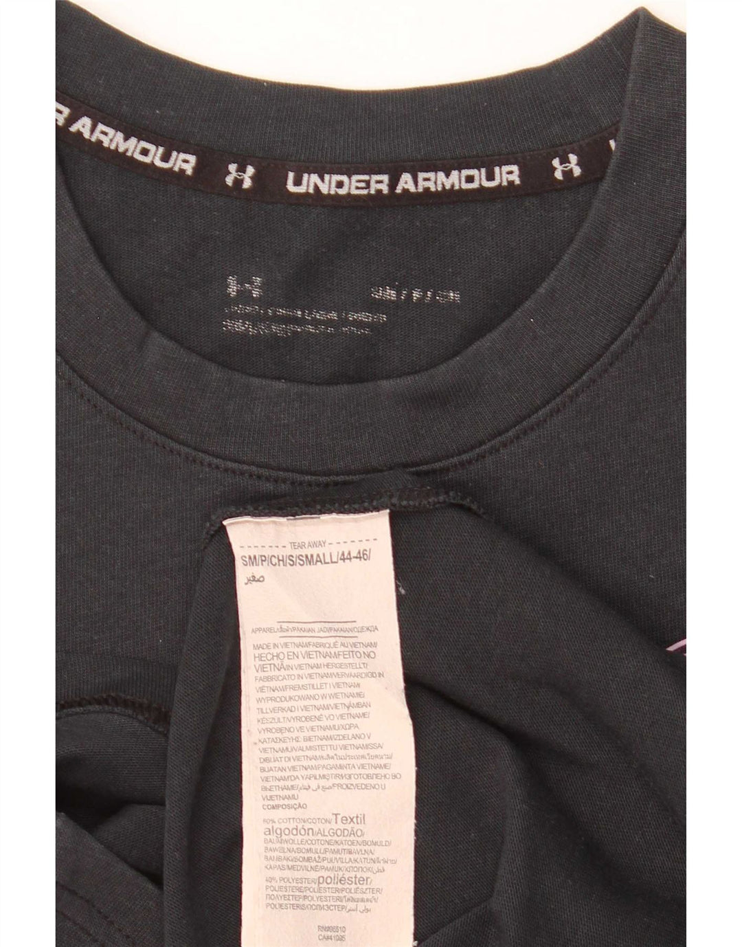 Under Armour Herre grafisk T-shirt Top Lille sort bomuld