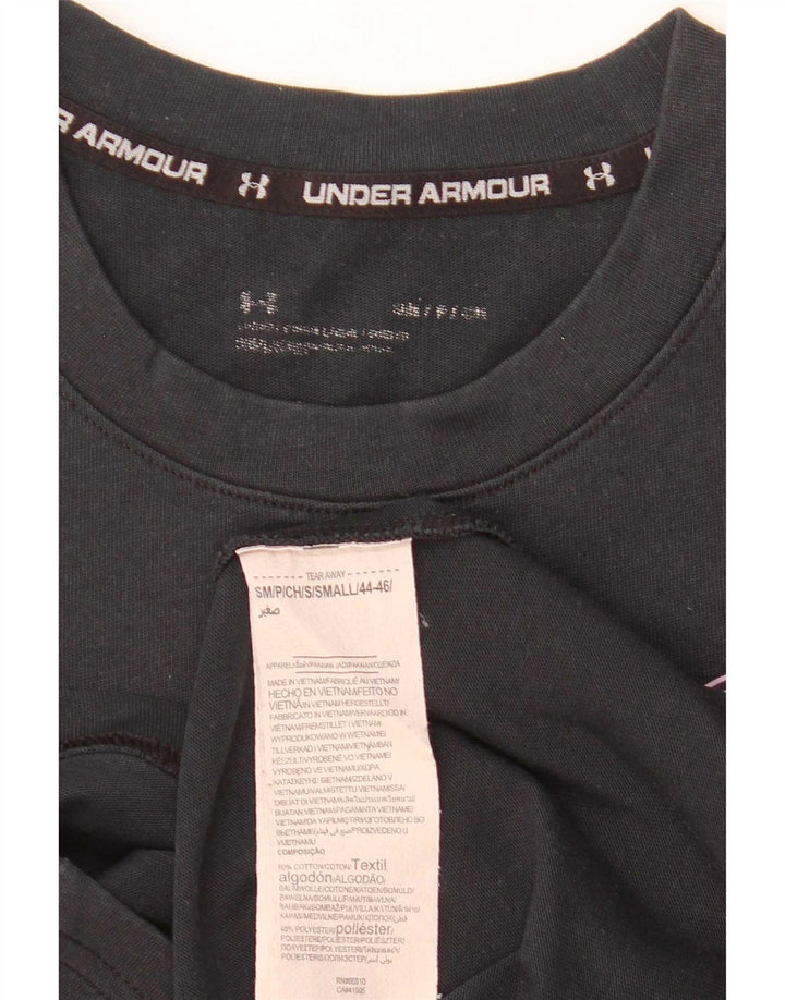 Under Armour Herre grafisk T-shirt Top Lille sort bomuld