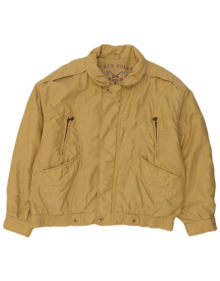 Studio Coletti Herre Bomber Jacket UK 42 XL Gul Nylon