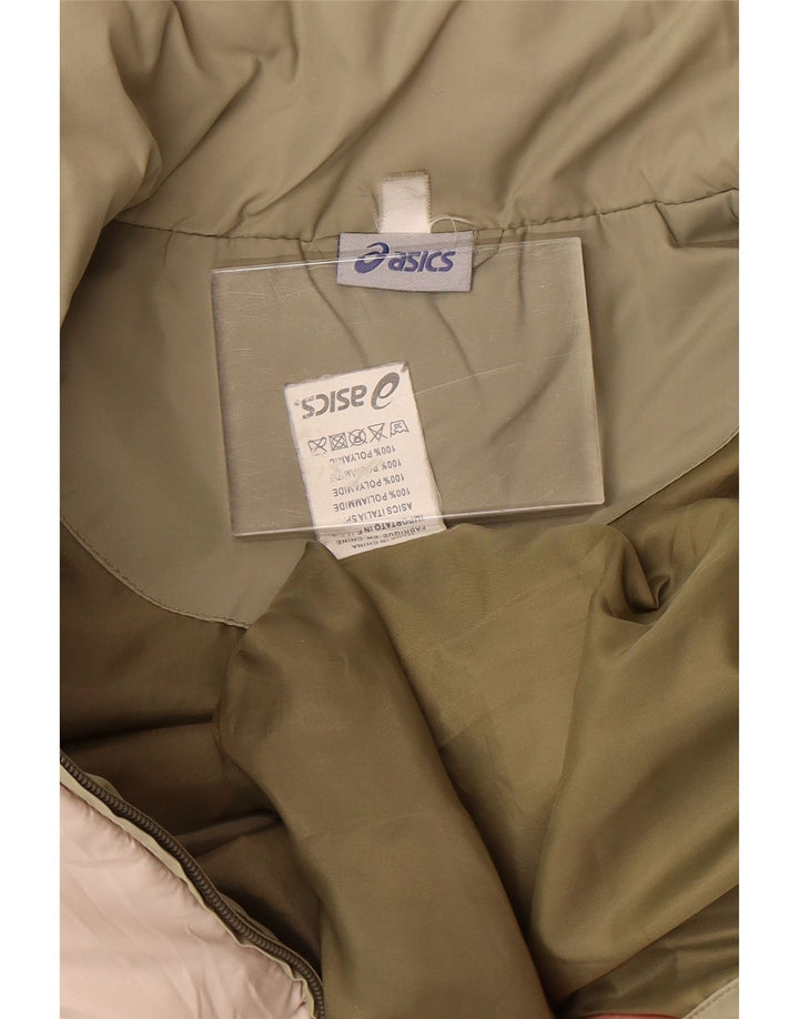ASICS Dame Polstret Gilet UK 14 Medium Khaki Colourblock Polyester
