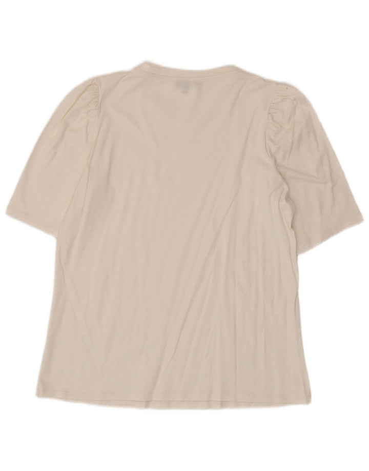 Massimo Dutti Dame T-Shirt Top UK 14 Large White