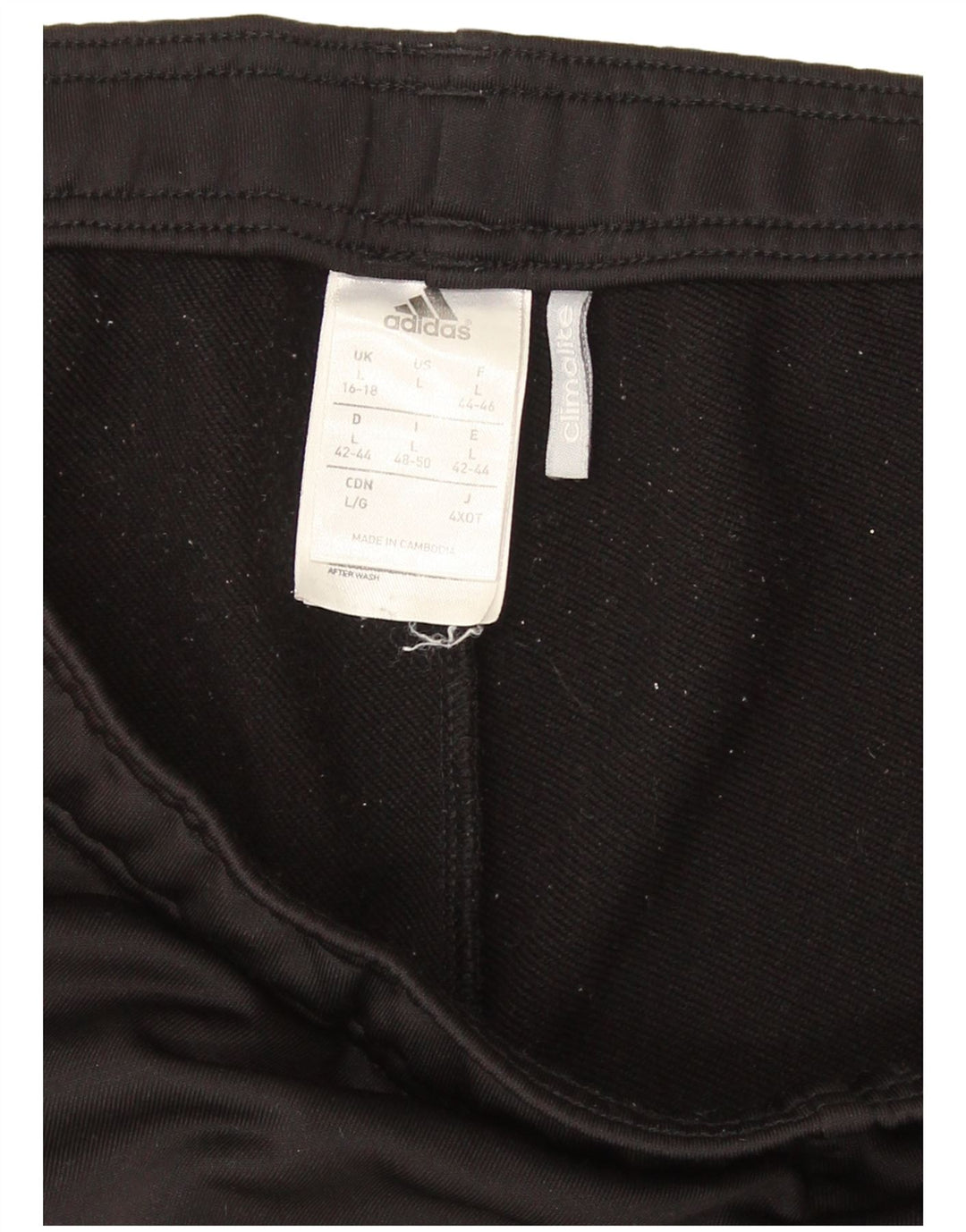 Adidas Dame Climalite Træningsdragt Bukser UK 16 Large Black Polyester