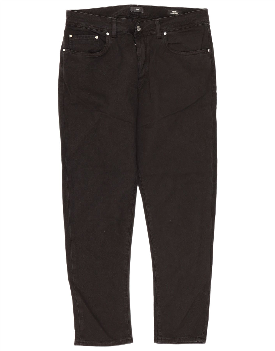 Liu Jo Mens Fred Regular Cropped Jeans W36 L29 Sort bomuld
