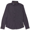 Armani Herre Ternet Regular Fit skjorte Stor marineblå stribet polyester