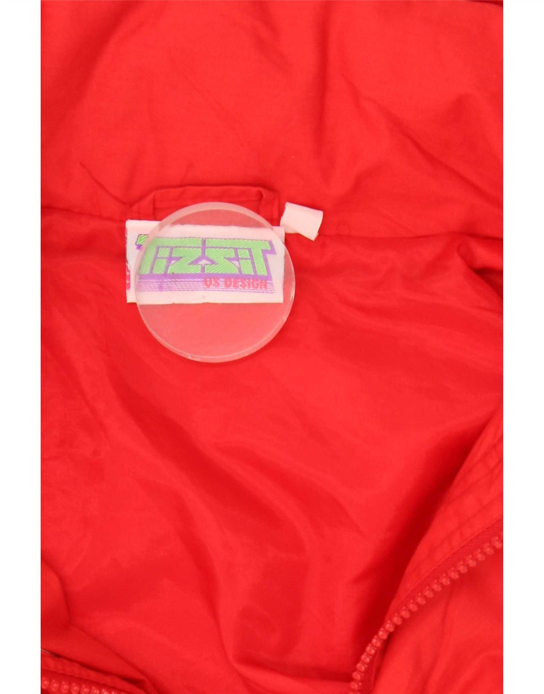 Vintage Herre Hooded Bomber Jacket UK 40 Large Red Polyester